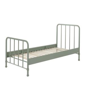 Cama infantil de metal 90x200cm - verde oliva