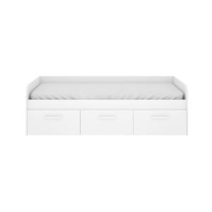 Cama infantil efecto madera blanca 194x97 cm