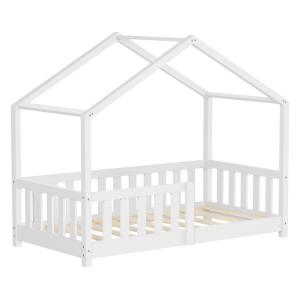 Cama infantil en forma de casa madera blanca maciza de pino…
