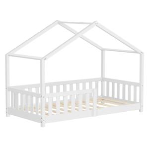 Cama infantil en forma de casa madera blanca maciza de pino…
