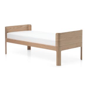 Cama infantil en madera de roble natural fsc 70x150cm