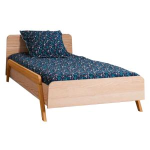 Cama infantil evolutiva con barreras y colchón madera maciz…