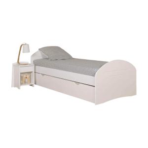 Cama infantil madera maciza  blanco 90x190 cm
