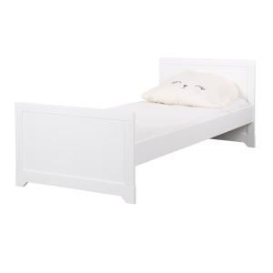 Cama infantil madera maciza y mdf  blanco 90x190 cm