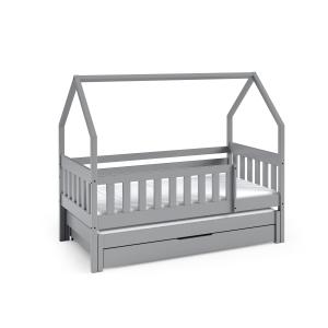 Cama infantil pino gris 80x160