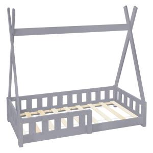 Cama infantil tipi 70x140 cm color gris claro con anticaída…
