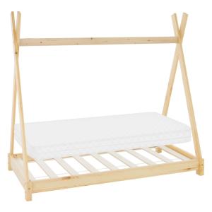Cama infantil tipi 70x140 cm color natural con colchón espu…
