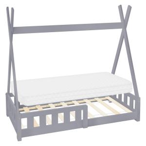 Cama infantil tipi 70x140cm color gris claro con colchón es…