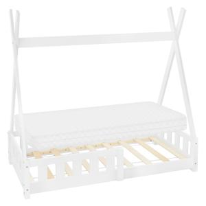 Cama infantil tipi 70x140cm color natural con colchón de es…
