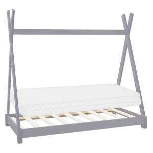 Cama infantil tipi 80 x 160 cm color gris con colchón espum…