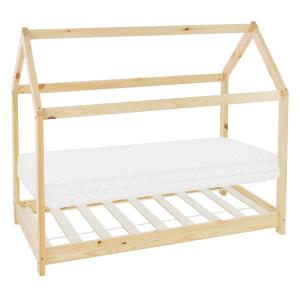 Cama infantil tipi 80 x 160 cm color natural con colchón es…
