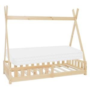 Cama infantil tipi 80x160 cm color natural con colchón espu…