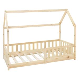 Cama infantil tipi 80x160cm color natural con anticaída y s…