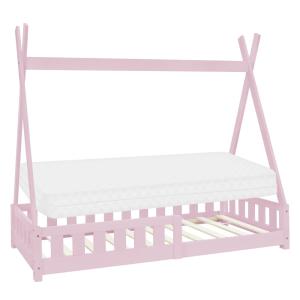 Cama infantil tipi 80x160cm color rosa con colchón de espum…