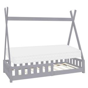 Cama infantil tipi 80x160cm gris claro   colchón de espuma…