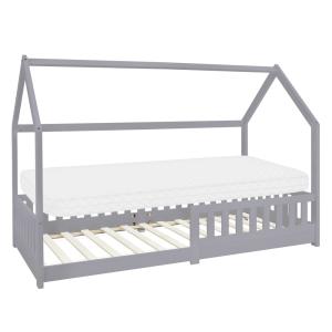 Cama infantil tipi 90x200cm color gris con colchón, anticaí…