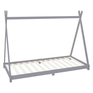Cama infantil tipi 90x200cm color rosa con listones de made…