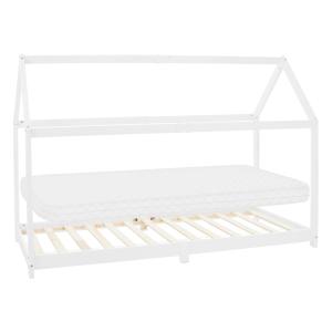 Cama infantil tipi 90x200cm menta con colchón y techo en fo…