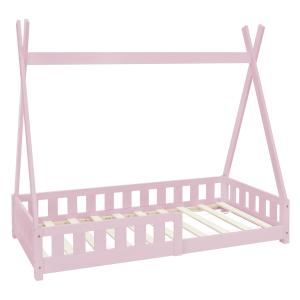 Cama infantil tipi rosa con colchón de espuma fría 80x160 c…