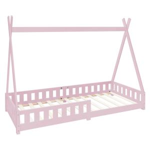 Cama infantil tipi rosa con colchón oeko 90 x 200 cm