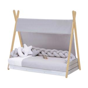 Cama júnior Montessori madera 90x200 cm   colchón   textil…