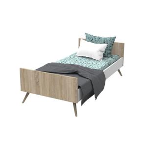 Cama juvenil 190x90cm en madera marrón