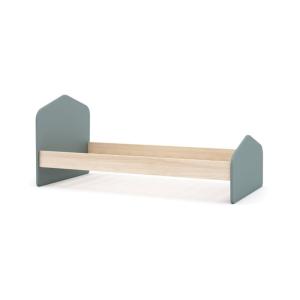 Cama juvenil Cloud melamina, verde, 195,4 x 90 x 100