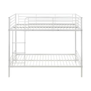 Cama litera metal blanco 90 x 190 cm