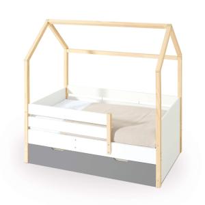 Cama Montessori 70x140 cm madera con cajones antracita