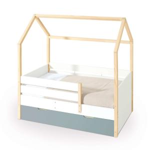 Cama Montessori 70x140 cm madera con cajones eucalipto