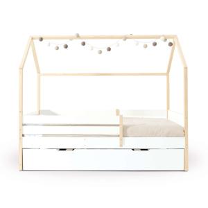 Cama Montessori 90x200 cm madera con cajones blanco