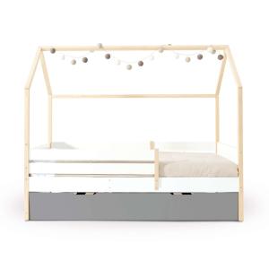 Cama Montessori 90x200 cm madera con nido antracita