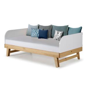 Cama nido blanco y madera 80x200 cm