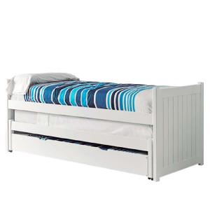 Cama nido compacta madera blanco 90x200 cm