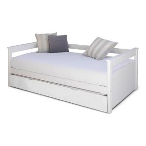 Cama nido con 2 colchones  blanco 80x200 cm