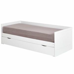 Cama nido con colchón blanco 80x200 cm