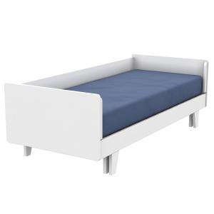 Cama nido con colchón madera maciza  blanco 80x200 cm