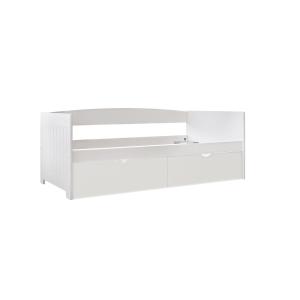 Cama nido juvenil 2 cajones 90x190 blanco lacada