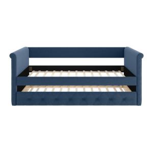 Cama nido poliéster azul oscuro 90 x 190 cm