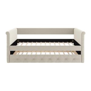 Cama nido poliéster beige 90 x 190 cm