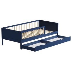 Cama para niños con cajones 190x90 cm madera azul oscuro