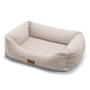 Cama para perros beige 80 x 60 x 25 cm