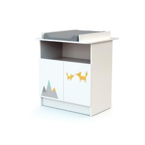 Cambiador de 2 puertas renard madera blanco