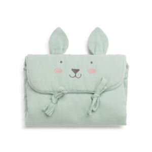 Cambiador de algodón aplique orejas color azul aqua. 42x70c…