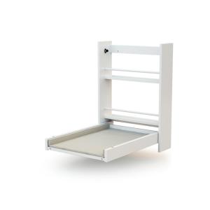 Cambiador plegable de pared madera con colchón Blanco