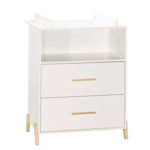 Cambiador sobre patas de madera blanca