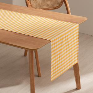 Camino de mesa algodón tacto tela impermeable amarillo 45x1…