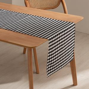 Camino de mesa algodón tacto tela impermeable negro 45x170…