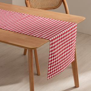 Camino de mesa algodón tacto tela impermeable rojo 45x170 c…