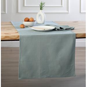 Camino de mesa algodón verde celadón 50x150